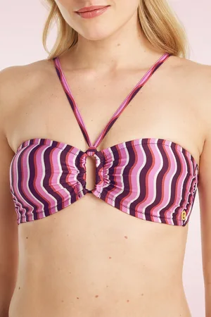 TC Bandeau Bikini-Top in Groovy Waves Pink.