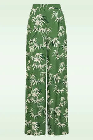 Banned Retro Elizabeth Bamboo Palazzo Stoffhose in