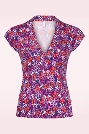 Blutsgeschwister Mon Cher Cache-Coeur Top in Reef Meadow.