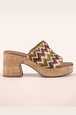 Tamaris Tori Clog Sandalen in Braun und Multi