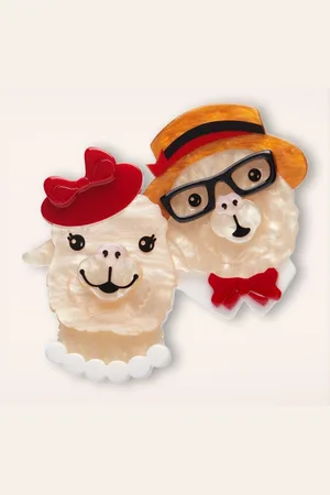 Erstwilder The Enamoured Alpacas Brosche