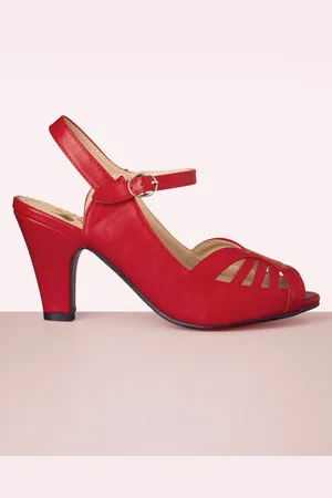 Banned Retro Regatta Kelly Lee Sandalen in Lippenstiftrot