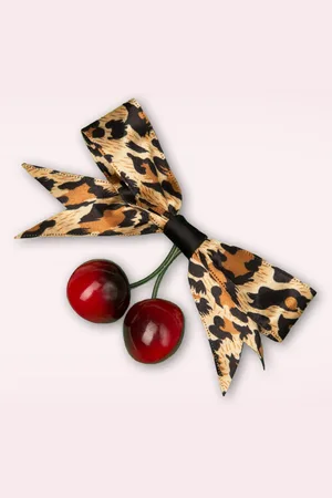 Banned Retro Wild Cherry Haarspange in Leopard