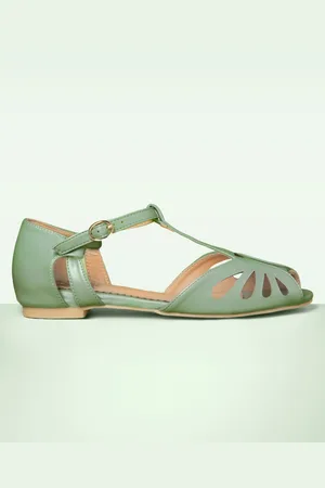 Banned Retro Secret Love Ballerinas in Mintgrün
