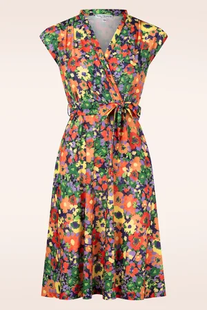Very Cherry Tuscany Blumen Wickelkleid in Multi