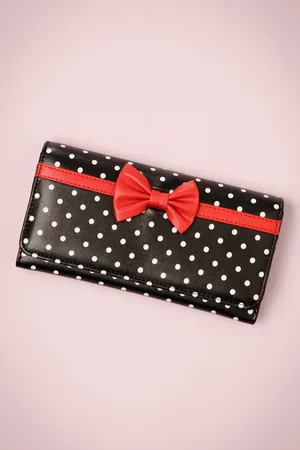 Banned Retro Carla Bow Polka Geldbörse in und Rot