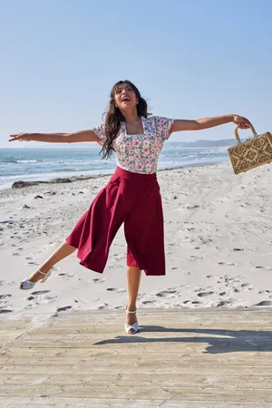 Miss Candyfloss Elanna Bo Culotte in Wine