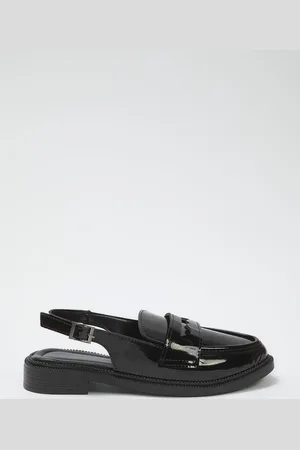 Trendyol Schwarze Lackleder-loafer-schuhe Mit Offenem Rücken für Damen - 39