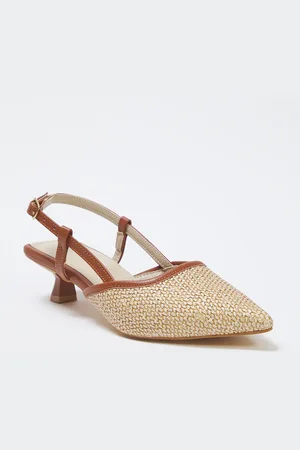Trendyol Camel Knitting Detaillierte Slingback-schuhe Mit Kitten-heels Takss25to00039 für Damen - 39