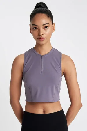DeFacto Crop Sport Athlete-shirt Mit Rundhalsausschnitt D0638ax24au für Damen - XL