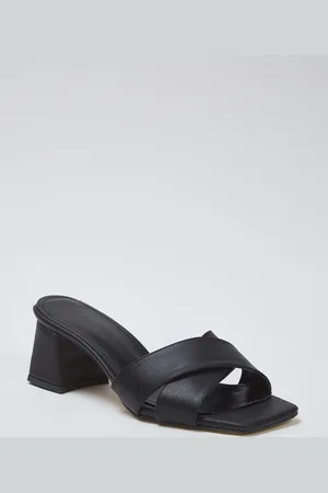 Trendyol Schwarze Hausschuhe Mit Blockabsatz Und Kreuzriemen für Damen - 36