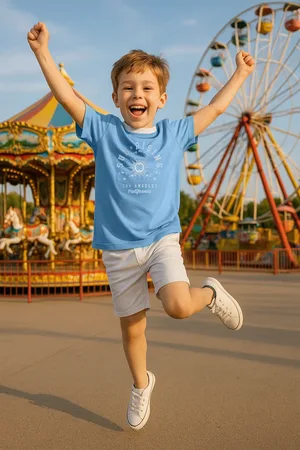 Trendyol Babyblaues Bedrucktes Strick-t-shirt für Herren - 6–7 Jahre