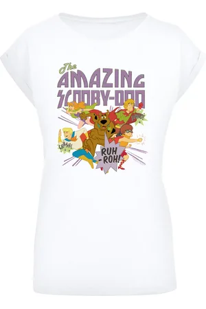 F4NT4STIC Scooby Doo The Amazing Scooby With Ladies Extended Shoulder Tee für Damen - 5XL