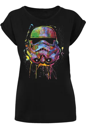 F4NT4STIC Stormtrooper Paint Splats Mit Verlängertem Schulter-t-shirt für Damen - 4XL