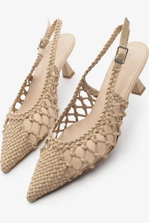 Marjin Stiletto Spitze Zehe Hand Geflochtene Slingback Schuhe Elvina - 40