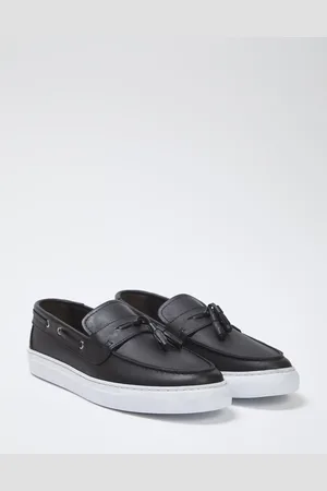 Trendyol Schwarze Loaferschuhe Aus Echtem Leder Mit Quastendetails für Herren - 41