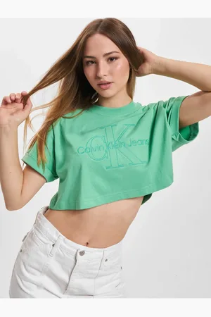 Calvin Klein Jeans Monologo Geschnittenes T-shirt für Damen - S