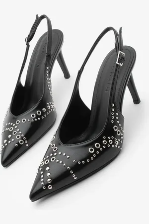 Marjin Stiletto Spitze Zehe Troked Stapled Slingback Schuhe Lorfi - 40