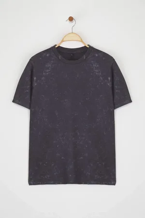 Trendyol Anthrazitfarbenes Boyfriend-/wide-fit-t-shirt Aus 100 % Baumwolle Mit Fade-effekt für Damen - 2XL