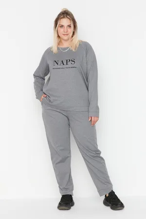 Trendyol Pyjama-set Aus Baumwollstrick In - für Damen - 7XL