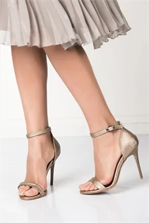 Fox Platin Schuhe Mit Absatz für Damen - 40