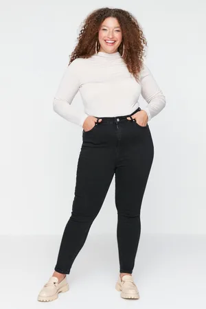 Trendyol Schwarze, Dehnbare Skinny-jeans Mit Hoher Taille für Damen - 42