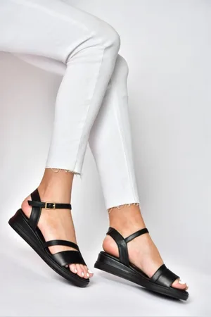 Fox 09 Schwarze Daily-sandalen Mit Keilabsatz für Damen - 38