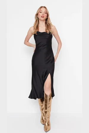Trendyol Gefüttertes, Gewebtes Satin-stilvolles Abendkleid Für Den Abschlussball für Damen - 34