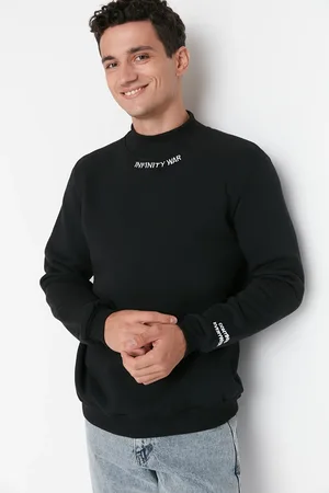 Trendyol Rollkragenpullover Mit Stickerei, , Fleece-schnitt, Tmnaw22sw0718 für Herren - 2XL