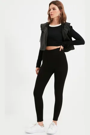 Trendyol Schwarze Petite-strumpfhose Mit Hoher Taille für Damen - 2XS
