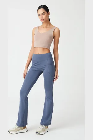 LOS OJOS Anthrazitfarbene, Glättende -strumpfhose Mit Hoher Taille Und Ausgestelltem Bein Und Doppelter Tasche für Damen - XS