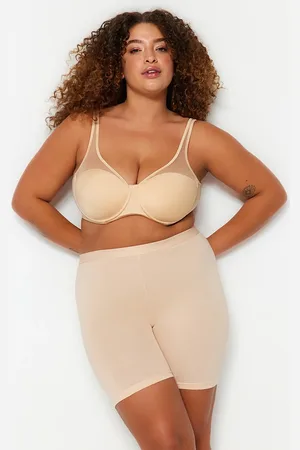 Trendyol Hautfarbene Kurze Strickstrumpfhose für Damen - 3XL