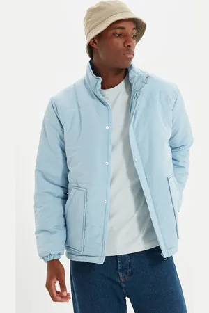 Trendyol Hellblaue Wasserabweisende Windjacke – Winter Regular Fit Pufferjacke für Herren - XS