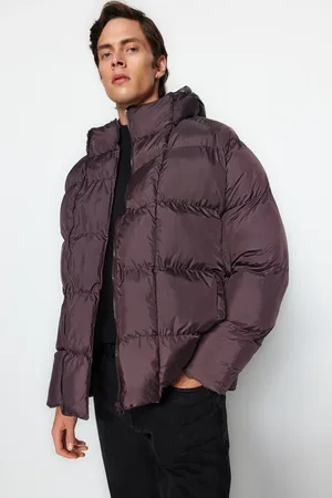 Trendyol Übergroße Braune Pufferjacke – Wasser- Und Windbeständig für Herren - XL
