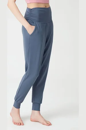 LOS OJOS Anthrazitfarbene Jogginghose Im Shalwar-look Mit Elastischem Bund für Damen - M