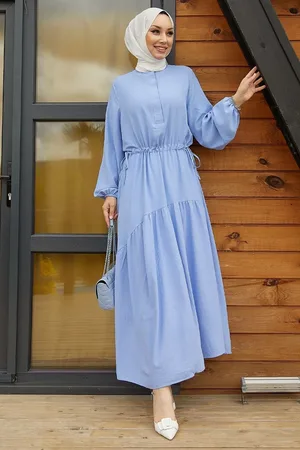 Instyle Merya Tunnelgürtel, Weiches Ayrobin-kleid – Babyblau für Damen - 38