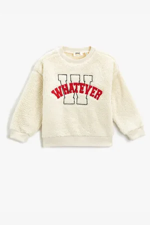 Koton Plüsch-sweatshirt Mit Stickerei, Langen Ärmeln Und Rundhalsausschnitt für Damen - 5–6 Jahre
