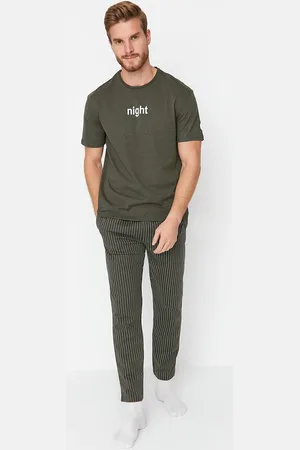 Trendyol Bedrucktes Strick-pyjama-set Mit Normaler Passform für Herren - XL