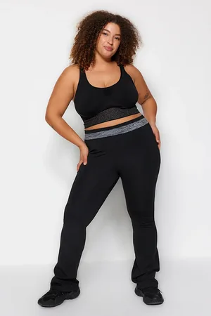 Trendyol Schwarze Spanische Strick-jogginghose Mit Bein- Und Taillendetails Tbsss22ea0055 für Damen - XL