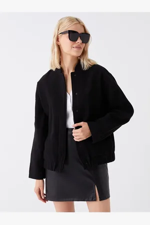 LC Waikiki Schlichte, Langärmlige, Übergroße Collegejacke für Damen - L