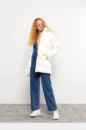 LC Waikiki Pufferjacke – Mit Kapuze Und Langen Ärmeln für Damen - XL