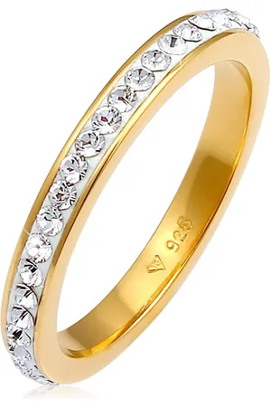 Elli Ring Aus 925er Sterlingsilber Mit Kristall für Damen - 54