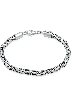 Kuzzoi Kol Bandı Basic Männer Königskette Robust Massiv 925 Silber für Herren - 23 cm