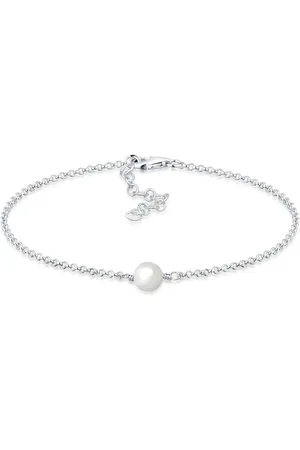 Elli 925 Sterling Silber – Muschelkernperle-armband für Damen - 18 cm
