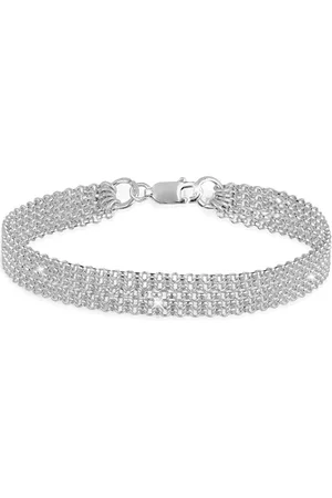 Elli Modernes 5er-pack Lagig Basic Ketten-armband Aus 925er-sterlingsilber für Damen - 19 cm