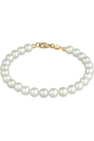 Elli Klassisches Armband Aus 925er-sterlingsilber Mit Muschelkernperlen für Damen - 22 cm