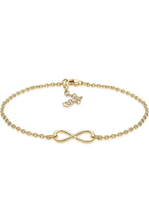 Elli Vergoldetes 925-armband „infinity“ Aus Sterlingsilber für Damen - 16 cm