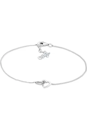 Elli Armreif Aus 925er-sterlingsilber – Herz-herzverschlüsse für Damen - 19 cm