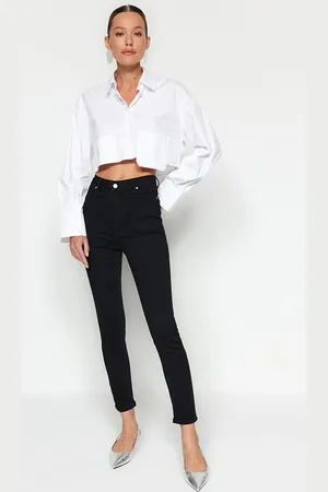 Trendyol Schwarze Jegging-jeans Mit Hoher Taille für Damen - 38