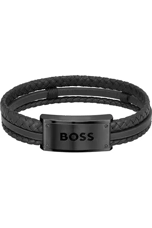 Hugo boss mens hot sale leather bracelet